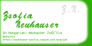 zsofia neuhauser business card